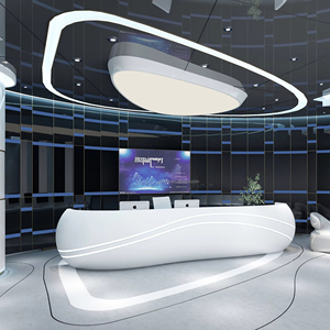 Quầy lễ tân mặt đá cẩm thạch cao cấp, thiết kế hiện đại, đặt làm riêng cho nhà hàng, quán cà phê, salon làm đẹp, khách sạn, trung tâm thương mại, có đèn LED. - Product Image 1