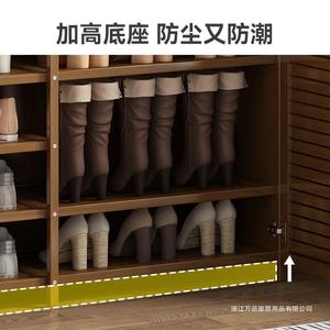 Bamboo <b>Shoe</b> Cabinet Large Capacity Dustproof <b>Space</b> <b>Saving</b> Entryway <b>Storage</b> Rack For Home Use - Product Image 4