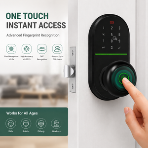 Auvinx OEM Fingerprint Smart <strong>Knob</strong> Indoor Lock for Home Password Keyless Card Bedroom Tuya BT APP Control Digital Deadbolt Lock - Product Image 2
