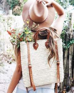 Sac à dos en paille fait main de qualité supérieure, style étonnant, idéal pour le marché - Product Image 1