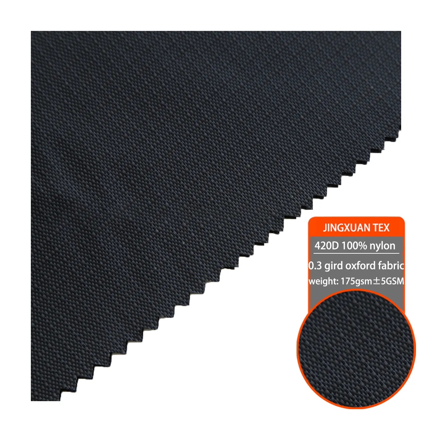 100% nylon waterproof 0.3 gird 420d ripstop nylon oxford fabric for bag material