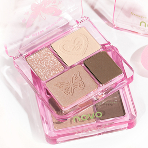 Novo bốn màu bướm bóng mắt tấm mờ sáng bóng thích hợp cho sử dụng hàng ngày độ bão hòa thấp bóng mắt màu hồng là dễ thương - Product Image 1