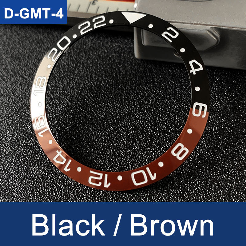 D-GMT-4 Inserto de bisel negro/marrón