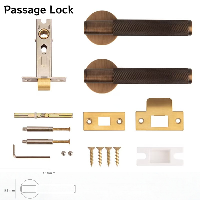 Gold Bronze Passage Lock