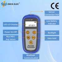 T Type Thermocouple Thermometer Handheld 0.01C Backlit LCD App for Freezer Cold Storage Surface Measurement