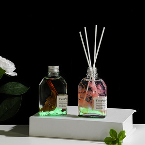 Luminous Dried Flower Reed Diffuser <b>Essential</b> <b>Oil</b> <b>Set</b> Gift Long Lasting Home Fragrance Air Freshener Decor For Bedroom Indoor - Product Image 2