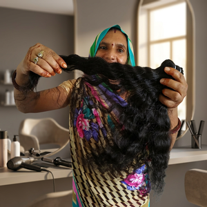 Extensiones de cabello humano Remy sin procesar 100%, paquete ondulado indio de trama doble de un solo donante con cabello birmano vietnamita - Product Image 1