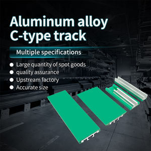Fleksibel sabuk konveyor aksesoris besar/Sedang/kecil C pagar pembatas rel aluminium bantalan paralel rel sisi berhenti bantalan konektor rel - Product Image 2