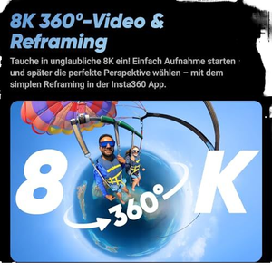 Cámara Deportiva Panorámica INSTA 360 X3 X4 con Edición IA, Lente Desmontable 4k, 135 Minutos de Duración de la Batería, <span class=keywords><strong>Editor</strong></span> IA - Product Image 3