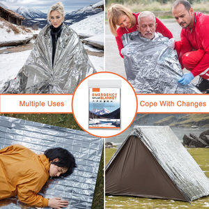 Sopravvivenza delle coperte Mylar di emergenza termica impermeabile di alluminio di salvataggio all'aperto - Product Image 4