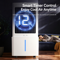 Nouveau ventilateur rafraîchisseur d'air à faible consommation d'énergie 75 W, 5 modes de ventilation au choix, réservoir d'eau détachable de plus de 10 L, pour usage domestique