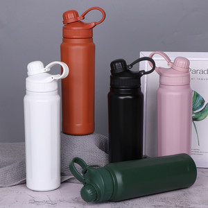 Bouteille isotherme en métal à double paroi personnalisable avec logo, recyclable, avec paille, en acier inoxydable de qualité alimentaire, à prix abordable - Product Image 3