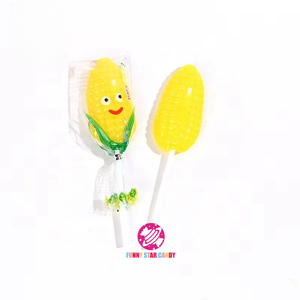 Proveedor al por mayor sabor a fruta maíz sandía naranja forma piruleta caramelo duro colorido dulce bombón - Product Image 2