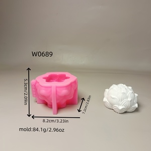 Moules de coulée en résine faits à la main pour bricolage ornements décoratifs Ins Style Silicone outils de bureau Lotus W0689 - Product Image 3