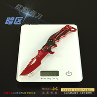 Navaja Plegable Red Kite de 24 cm, Modelo de Arma No Afilada, Totalmente Metálica, para Juego Competitivo Arena Breakout, Accesorio de Juego, Manualidades, Personalización