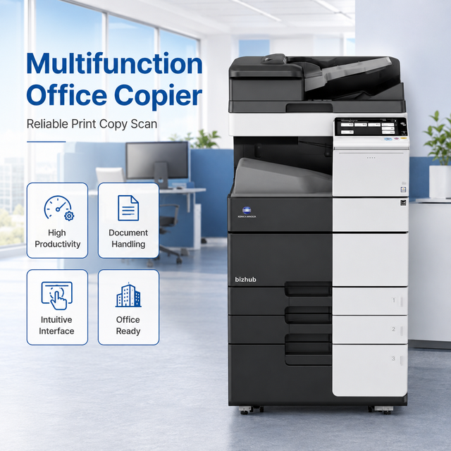 Used C458 Konica Minolta Multifunctional Office High Speed Print Copy Scan All-in-One Laser Printer for Business Workspace