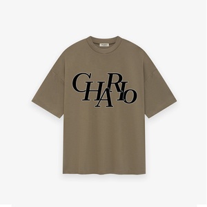 Camisetas de Running de Algodón 100% de Alta Calidad para Hombre, Diseño Gráfico Personalizado al por Mayor, 250 g/m², Camiseta de Lujo para Hombre - Product Image 5