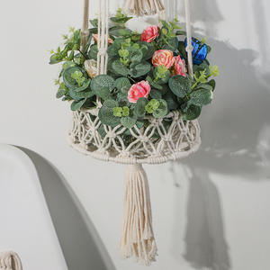 Cesta de Frutas Decorativa Boho para Colgar en la Pared, Organizador de Cocina de Macramé, Algodón Tejido y Cuerda, Idea de Regalo de Año Nuevo - Product Image 3