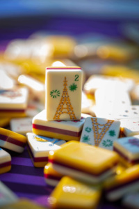 Nuovo Set di Tessere Mahjong Americano a Tema Parigino 2026, Set da Gioco Mahjong Bistrot Francese e Torre Eiffel per Regalo - Product Image 2