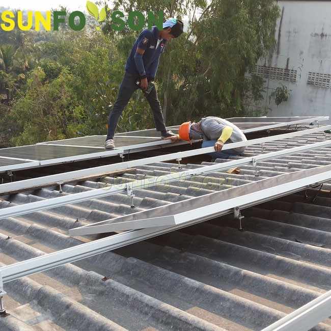 Pitched Corrugated Trapezoidal Standing Seam Pv Structure Solar Panel ...
