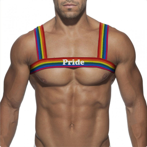 Pride day – harnais arc-en-ciel, sangle d'épaule, Muscle, décoration <span class=keywords><strong>de</strong></span> fête, <span class=keywords><strong>de</strong></span> boîte <span class=keywords><strong>de</strong></span> nuit pour hommes, sangles <span class=keywords><strong>de</strong></span> <span class=keywords><strong>costume</strong></span>, harnais élastique personnalisé Sexy pour hommes - Product Image 1