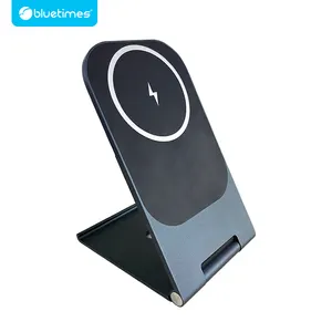 Bluetimes Magnetic Wireless Charger 15W Output Metal Qi Portable Mini Wireless Charger