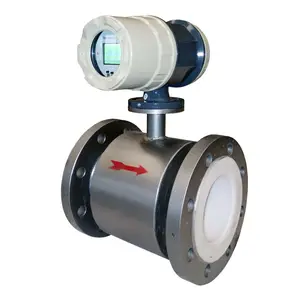 Dn100 Digital 4-20ma Flow Meter Liquid Saltwater Water Electromagnetic Flowmeter For Beverage Industry