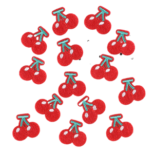 Duoku komputer bordir pakaian buah cherry cloth label patch applique perhiasan aksesoris buku pegangan emb - Product Image 1