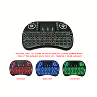 Keyboard dan Mouse Nirkabel Mini - Keyboard Mouse Mini I8+ dengan Touchpad 2.4G dan Tombol Mouse