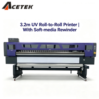 Imprimante jet d'encre éco-solvant multifonction 3,2 m avec 4 têtes I3200 pour impression vinyle UV, bâches, bannières et autocollants