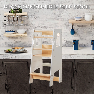 Torre de Aprendizaje Moderna para Niños, Taburete Escalera Plegable y Convertible, Silla Alta para Cocina y Dormitorio, Venta al por Mayor - Product Image 2