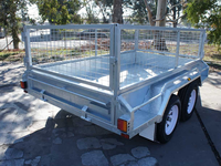 Remolque de Caja Boshien 9*5, 2001-3000 kg de Peso Bruto Vehicular, 2 Ejes, Portacoches con Jaula de Malla de 900 mm
