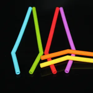 Custom Design Colorful Food Grade Non-toxic And Tasteless Silicone Straws For Beverages