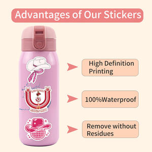 55Pcs Pink Disco Cowgirl Graffiti <strong>Stickers</strong> for Bottle Book Decor Cute Girl <strong>Preppy</strong> Boot <strong>Sticker</strong> - Product Image 5