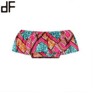 Nuovi Arrivi: Top Corto da Spiaggia Sexy per <span class=keywords><strong>Donna</strong></span> Stile Americano, Copricostume con Stampa Digitale Africana e <span class=keywords><strong>Spalle</strong></span> Scoperte - Product Image 6