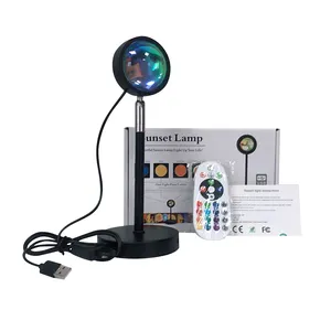Lámpara Led de escritorio para proyector, luz nocturna con Control inteligente por aplicación móvil, rotación de 180 grados, Color arcoíris, atardecer, 16 colores, Popular de Amazon