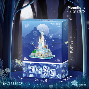 Serie <span class=keywords><strong>Città</strong></span> delle Fiabe Moonlight City Compatibile con Blocchi da Costruzione, Giocattolo Educativo per Bambini, Ornamento in Plastica ABS - Product Image 5