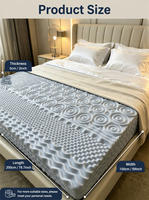 Surmatelas ergonomique 7 zones, ajustement de la courbe corporelle, soin de la colonne vertébrale, respirant et frais, mousse anti-affaissement