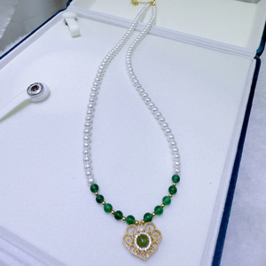 สร้อยคอไข่มุกน้ำจืดทรงหยดน้ำแบบจีน ล็อคแบบรูอี้ ขนาด 4-5 มม. ไข่มุกไร้ตำหนิ - Product Image 1