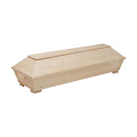 Cercueil en bois standard de style européen pour les funérailles et les cendres, design personnalisable