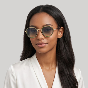 European And American Style Polygonal <b>Sunglasses</b> For Men Black Frame PC Lens UV400 Protection Type 3 Sunshades - Product Image 4