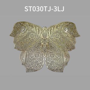 Estera de comedor de diseño Retro de mariposa dorada/Rosa personalizada, protección del medio ambiente, Decoración de mesa tejida de PVC para el hogar y la cocina - Product Image 2
