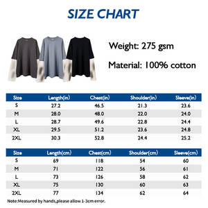 Camisetas de Hombre con Estilo 2025, Lavado Enzimático, Talla Grande, Diseño en Capas, Teñido con Spray, Efecto Desgastado con Ribete en Contraste, 100% Algodón - Product Image 5