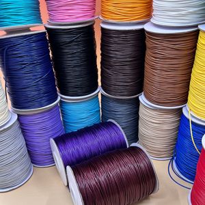Korean waxed thread, multi-colored PU leather thread, rubber pendant thread, leather <b>rope</b>, DIY necklace, bracelet, pendant, - Product Image 1