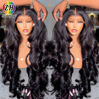 Rambut Ikal Mengembang Double Drawn 13*4 untuk Wig Full Glueless dengan Lace Frontal, Rambut Asli Vietnam Virgin Human Hair dengan Lace Transparan untuk Wanita