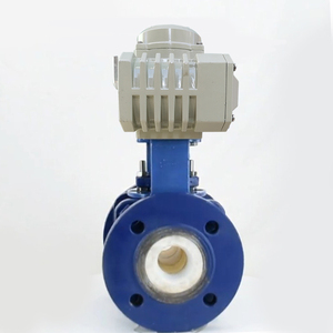 Válvula de control de flujo de agua rotativa de 3 piezas de acero fundido con bola cerámica DN25 1 pulgada 220V CA con brida EQ06 DN25 1 pulgada 220V A - Product Image 2