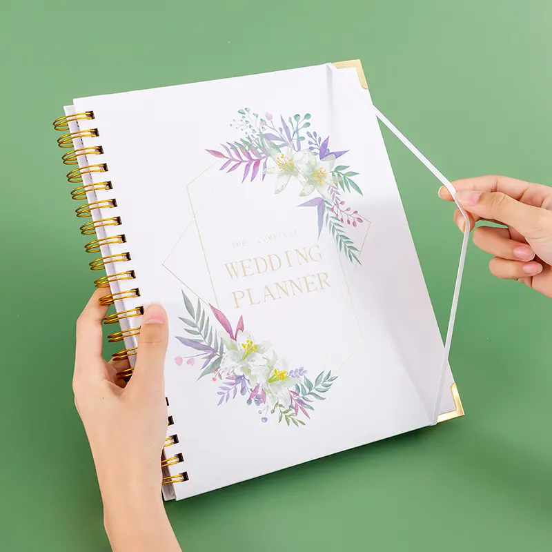 Fabriek Goedkope Custom Weddingplanner Boek En Organisator Voor Bruiden Met Geschenkdoos Hardcover Bruidsplanners Journal Notebook
