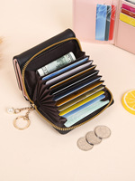 Dompet Wanita Grosir Pabrik, Dompet Kartu Pendek Fashion Custom, Dompet Ramping Wanita dengan Resleting, Tas Kulit PU, Dompet Koin