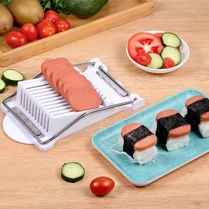 Rebanadora de acero inoxidable de fábrica, rebanadora de carne de almuerzo para salchichas, plátano, kiwi, huevo, jamón, herramientas de corte uniformemente en rodajas - Product Image 5