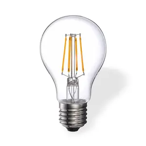 Высококачественная Светодиодная лампа Эдисона, прозрачная 4w6w8ww A60 светодиодная лампа накаливания, светодиодные лампы Эдисона